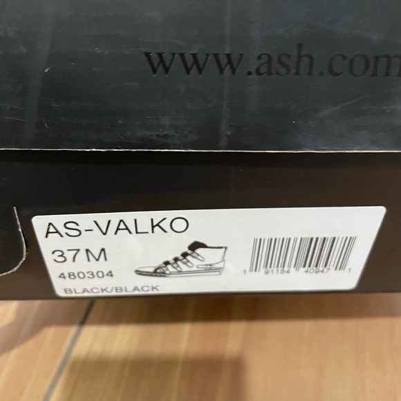 Women’s Ash Valko black leather sneakers - Picture 4 of 4
